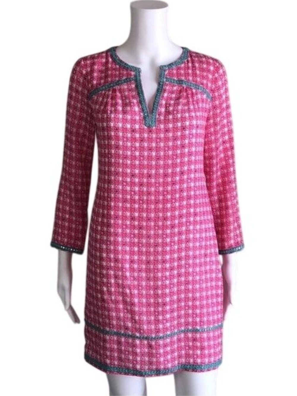Vineyard Vines Cowrie Shell Silk Tunic Dress - 0
